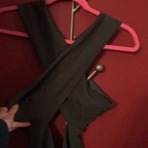 Nookie cross front olive bodycon dress